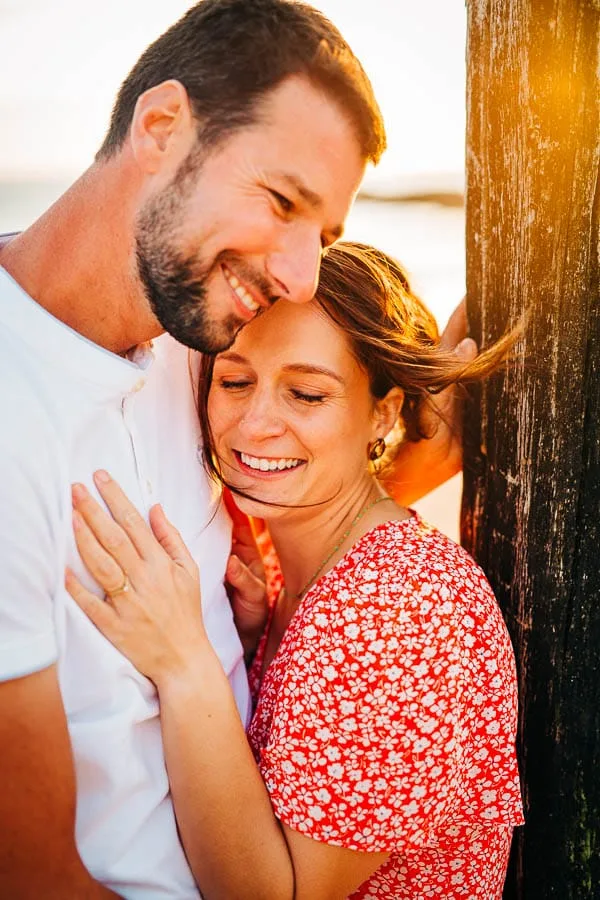 Un couple sur la plage de Pornic